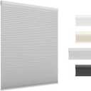 Cellular Shades Cordless, Honeycomb Blinds for Indoor Windows, Colour (Grey - Light Filtering)