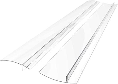 Lindas Essentials Silicone Stove Gap Covers (2 Pack), Heat Resistant Oven Gap Filler Seals Gaps Between Stovetop and Counter, Easy to Clean Stove Gap Guard (30 Inches, Clear)