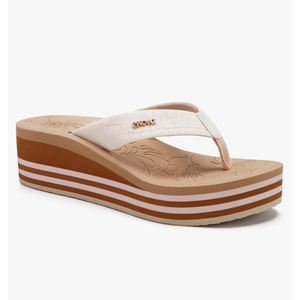 ONCAI Women’s Platform Flip Flops Trendy Dressy Womans Summer Sandals with Comfortable Flatform Arch Support Walking Outdoor Rubber Soles (US Size 8.5) 