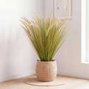 Jexine 6 Pieces 31.5 Inches Artificial Grass Filler Decor Fake Shrubs Wheat Grass Cattails Fake Greenery Decorations Artificial Greenery Stems Weed for Room Indoor Home Vase Decor(Setaria)