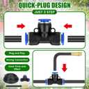 MorningRo 49 ft Drip Irrigation Kit, 5/16" Tube Automatic Watering System with 16pcs 360 Adjustable Brass Nozzles, Water Saving DIY for Garden, Lawn, Yard, Greenhouse Plants