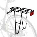 Rear Bike Rack Aluminum, Bike Rear Rack for 26-29" Bicycles, 25kg Capacity, Lightweight Bike Cargo Rack, Easy Install with Tools & Reflector