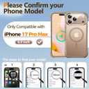 Mist-Armor Designed for iPhone 17 Pro Max Case, [Fit for Mag Safe] [Non-Slip Edge] Military Grade Protective Bumper Silicone Matte Phone Case Cover for iPhone 17 Promax 6.9" Men Women, Gold