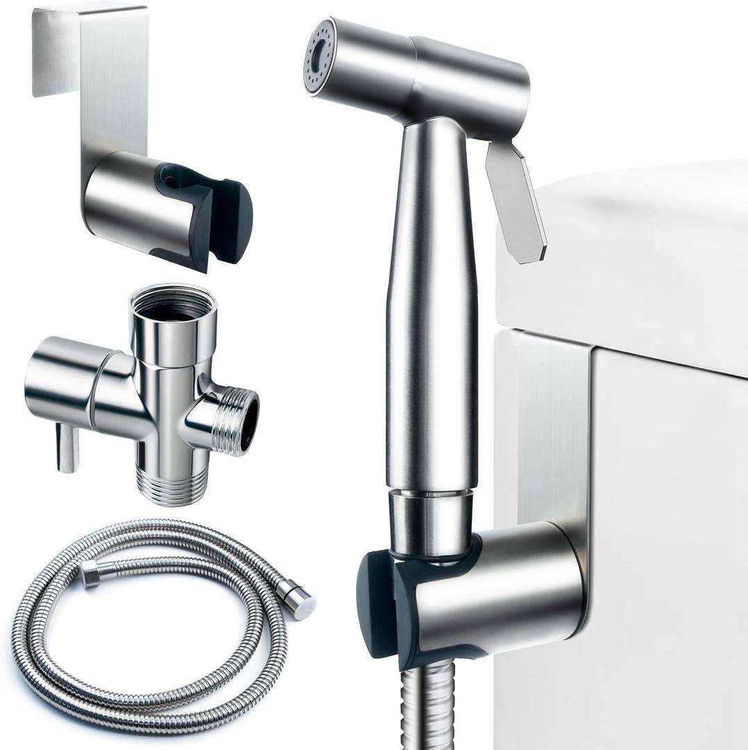 Bidet Attachment for Toilet - Handheld Bidet Sprayer with Jet Spray, Muslim Shower & Shatafa Toilet Hose/Bidet Hose