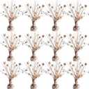 12 Pack Metallic Rose Gold Foil Spray Centerpieces Stars Brust Table Centerpieces for Wedding Birthday Anniversary Holiday Party Decor, Metallic Star Balloon Wights for Party