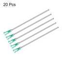uxcell 20 Pcs 14G Plastic Dispensing Needles with Luer Lock, 4" Steel Needle Tube PP Heat-Resistant Plastic Blunt Tip for Liquid Glue Gun, Green