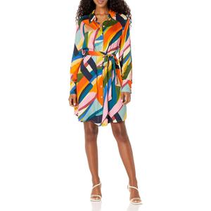 Velvet by Graham & Spencer Women's Ayleen Picasso Print Button Up Dress (M)