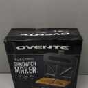 OVENTE Electric Sandwich Maker with Non-Stick Plates, Indicator Lights, Cool Touch Handle, Easy to Clean and Store, Perfect for Cooking Breakfast, Grilled Cheese, Tuna Melts and Snacks, Black GPS401B