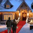 Red Carpet Runner for Party,140GSM 2.6FTx15FT Carpet Party Decorations Runway Rug for Prom Felt Non-Woven Fabric, Runner Rug for Wedding Ceremony Hollywood Theme Party