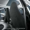 PIC AUTO Leather Car Seat Covers, Sports Carbon Fiber & Mesh Design, High-Back Two Front Set, Waterproof Automotive Seat Covers, Airbag Compatible, Universal Fit for Most Cars (Black & Beige)