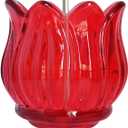 Glass Ant Moat for Hummingbird Feeder - 3 OZ Red Tulip Insect Guard with Large Capacity (1PC/Pack), Red