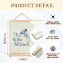 ignytiger Ocean Jellyfish Wall Art Decor, Life is Better at the Beach Coastal Dorm Decor, Summer Beach Poster Framed Wall Art for Bedroom Bathroom,12x16 Inch