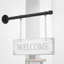 Zonon 20'' Hanging Sign Bracket with Adjustable Rings Street Holder Hanger Metal Wall Bracket with Mounting Hardware for Business Shop Home Office Classroom Outdoor - No Sign