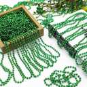 TURNMEON 150 Pack St Patricks Day Accessories, 33" St. Patricks Day Bead Necklace St Patricks Day Decorations Green Necklaces Bulk for St. Patricks Day Mardi Gras Parade Throws Birthday Party Favors