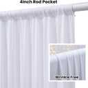 40ft x 14ft White Backdrop Curtains for Wedding-Wrinkle Free Backdrops Curtain Drapes Fabric Photo Back Drop Cloth for Baby Shower Photography Stage Reception, 8 Panels 14ft(H) x 5ft(W)