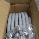 3/4inch 50ft Liquid-Tight Conduit and Connector Kit,Flexible Non-Metallic Liquid Tight Electrical Conduit Kit with 5 Straight and 3 90-Degree Connector Fittings, 3/4 in. Dia