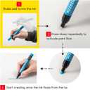 MEEDEN Artist 12 Colors Acrylic Paint Markers - 3X Visible Large Capacity Acrylic Paint Pens with Upgraded Nylon Tips, Quick Dry Marker Pens for Rock Painting, Wood, Canvas, Stones, Glass, Fabric