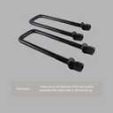 929-724 Rear Leaf Spring Axle U-Bolt Kit, Compatible with Cadillac Escalade 1999-2000, GMC Yukon Sierra 1967-2021, Chevy Silverado Suburban 1971-2021, Grade 8 Bolt, 5/8x 2 9/16x 9 5/8In