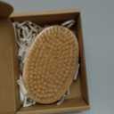 Soft Boar Bristle Pet Palm Brush for Short Haired Dogs and Cats with Band, Reduce Shedding, Ergonomic Dog Brush, Easy to Hold and Reduces Stress On Your Wrist | Ideal for Daily Grooming (Wood)