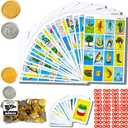 Cuitxi The Loteria Mexican Bingo Game with 100 Mexican pesos for 20 Players - Loteria de lujo Mexicana - Loteria Mexicana - Juegos de mesa - Spanish Games Mexican Bingo Loteria Game Board