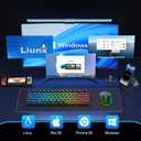 Snpurdiri 60% Wireless Gaming Keyboard and Mouse Combo,LED Backlit Rechargeable 2000mAh Battery,Small Membrane But Mechanical Feel Keyboard + Popular RGB Mice for Gaming,Business Office