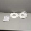 2 Pack White Molded Nylon Ceiling Medallion for Light Fixtures and Ceiling Fans 10"OD x 4"ID x 1-2/8 "P (Fits Canopies up to7-1/4")