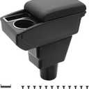 Car Armrest Box for Chevy Chevrolet Spark 2016-2022 Auto Accessories Center Console Leather Arm Rest Double-Layer Storage Space with Cup Holder, Black Thread