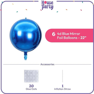 House party Navy Foil Balloons