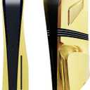 Cover Plates for PS5 Pro Disc Edition,Faceplate Compatible with PlayStation 5 Pro Accessories Protective Replacement (Gold)