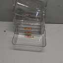 LINFIDITE Cosmetics Storage Box Transparent Lid Large Makeup Organizer Box Drawers Portable Handle Waterproof Dustproof Skincare Display Cases for Countertop, Bathroom, Dresser,Gift Clear Green