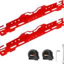 Wheel Alignment Tool with 2 Measuring Tapes, Automotive Toe Alignment for Home Use, Compact and Easy to Store, Red, Toe Plates