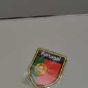 Portugal Flag Shield Patch Iron On Embroidered Applique Tactical National Flags Emblem Badge (1 Pack)