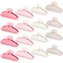 16 Pcs Large Acrylic Hair Claw Clips Bulk for Women Christmas Birthday Gift Fashion French Style Cute Hair Accessories Non-slip Hold Claw Clip for Thick Thin (4.33 Inch,Light Color)