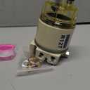 AUIVERED R12T Marine Fuel Water Separator Kit, 10 Micron Filter, Replace S3240 120AT, Fit 1/4 Inch NPT Outboard Motors for Gas & Diesel Engines Includes 2 fittings, 2 plugs