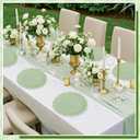 NatNarr 30 Pcs Sage Green Paper Plates 9.5 In Green Plates Disposable Heavy Duty Scalloped Party Plate with Shell Edge for Wedding Birthday Bridal Shower Baby Shower