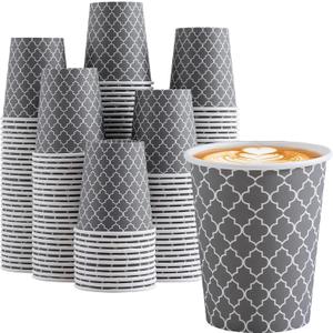 Lamosi Coffee Cups 10 oz 200 Pack, Disposable Paper Coffee Cups, Disposable Cups,10 oz Hot Cup,10oz Paper Insulated Cup for Cold Hot Drinks (No Lids)