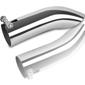 Mupera 2.25 Inch Inlet Turn Down Exhaust Tip, 2.25" Outlet, 9" Long Stainless Steel Professional Turn Down Tailpipe Tip with Bolt-On for all 2.25 Inch Outside Diameter Tailpipe