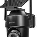 GALAYOU Solar Camera Outdoor Wireless- 2.4GHz WiFi Home Security Cameras with Solar/Battery Powered, Color Night Vision, PIR Sensor, IP65 Waterproof & Easy to Install, Work with Alexa, R1 1P Black