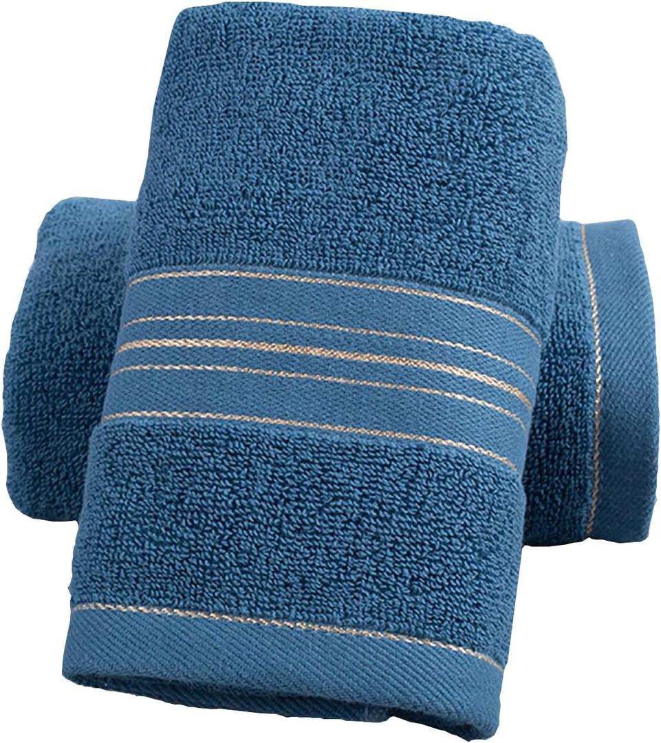 2 Pack Hand Towels for Bathroom - 100% Cotton Decorative Soft & Highly Absorbent Towel Set for Face, Spa, Gym, Kitchen, Hotel, 13x30 Inch (Blue - 2 Pack)
