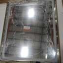 Keonjinn 40 x 32 LED Mirror for Bathroom with Frontlit & Backlit, Brushed Gold Framed Mirror with Lights, Anti-Fog, Stepless Dimmable 3 Color Lights, Tempered Glass(Horizontal/Vertical)