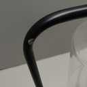 DLLT Floor Lamp Tall for Room: Black Standing Lamp with Clear Glass Lampshade for Living Room - Modern Bright Lamp for Bedroom - Industrial Corner Floor Lamps for Office 8W Led Bulb Included