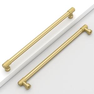 Coinkoly 8 Pack 8"Gold Cabinet Pulls Knurled Kitchen Cabinet Handles Matte Gold Drawer Pulls Cupboard Hardware for Cabinets