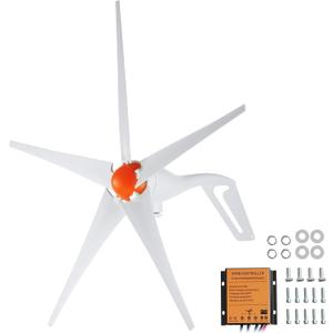 VEVOR 500W Wind Turbine Generator, 12V Wind Turbine Kit, 5-Blade Wind Power Generator with MPPT Controller, Adjustable Windward Direction & 2.5m/s Start Wind Speed, Suitable for Home, Farm, RVs, Boats