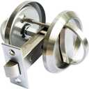 304 Stainless Steel Door Knobs Ring Doors Pulls Corridor Hidden Recessed Cup Handle Install Pocket Door Lock Privacy Sliding Door Latch, 1 Set Doorknos (Silver)