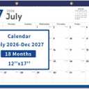 8 x COMIX Desk Calendar 2026-2027, 17" x 12" Monthly Desktop Planner Pad with Frosted Cover, 18 Months July 2026 to December 2027, Thick 120 GSM Paper for Office School Home