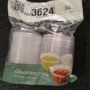 Culinary Elements Clear Plastic Condiment Cups with Lids Count of 24