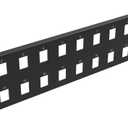 2U Hinged 24-Port Blank Keystone Patch Panel Metal for 19" Rackmount Housing, Black(2U24HolesBP)