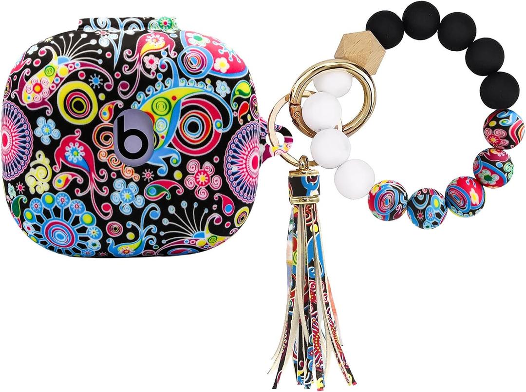 Case Compatible with Beats Powerbeats Pro2(2025),Shockproof Silicone Cover with Bracelet Lanyard and Keychain, Cute Skin Wireless Earbuds Case for Beats Powerbeats Pro 2 (Jellyfish)