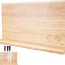 XYJ Magnetic Knife Block, Dual-Sided Magnets, Stable Countertop Knife Holder, Natrual Wood, Knives Organizer Tool, Kitchen Cutlery Display Stand without Knives
