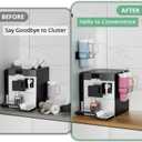 Magnetic Stanley Cup Holder for Refrigerator, Water Bottle Organizer for Stanley 40 oz with Tumbler Lid Organizer, Kitchen Pantry Organizers and Storage for Stanley Cup Accessories (BLACK)